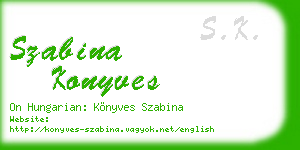 szabina konyves business card
