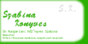 szabina konyves business card